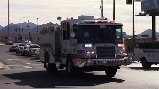 AIRHORN!! Engine 85 + NEW Rescue 87 Responding - Henderson Fire Department