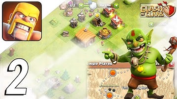 Clash of Clans - Single player Gameplay Walkthrough Part 2 [Android iOS]