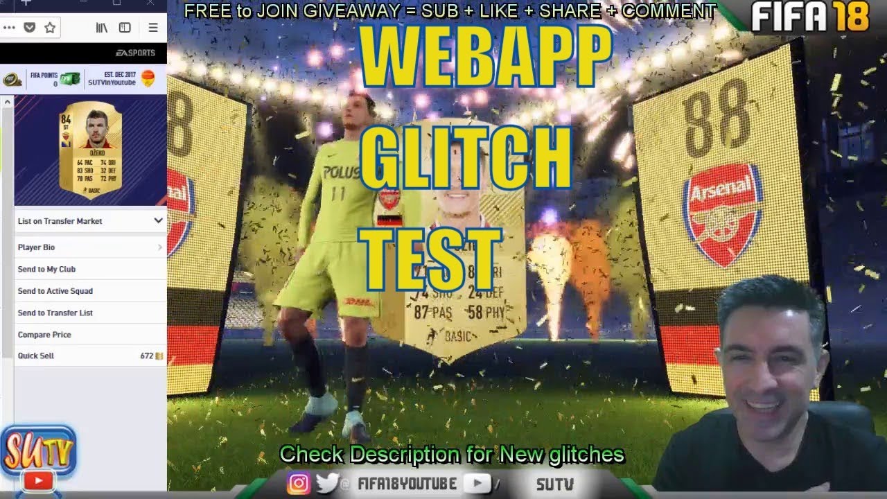 WEBAPP GLITCH TEST * PS4 vs WEBAPP *  CHALLENGE Fifa 18 Tested 10 x PACK Opening in GAME