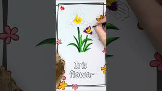 DIY Fun Coloring with Tiger / Iris Flower