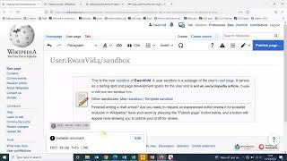 Creating a sandbox on Wikipedia to draft content