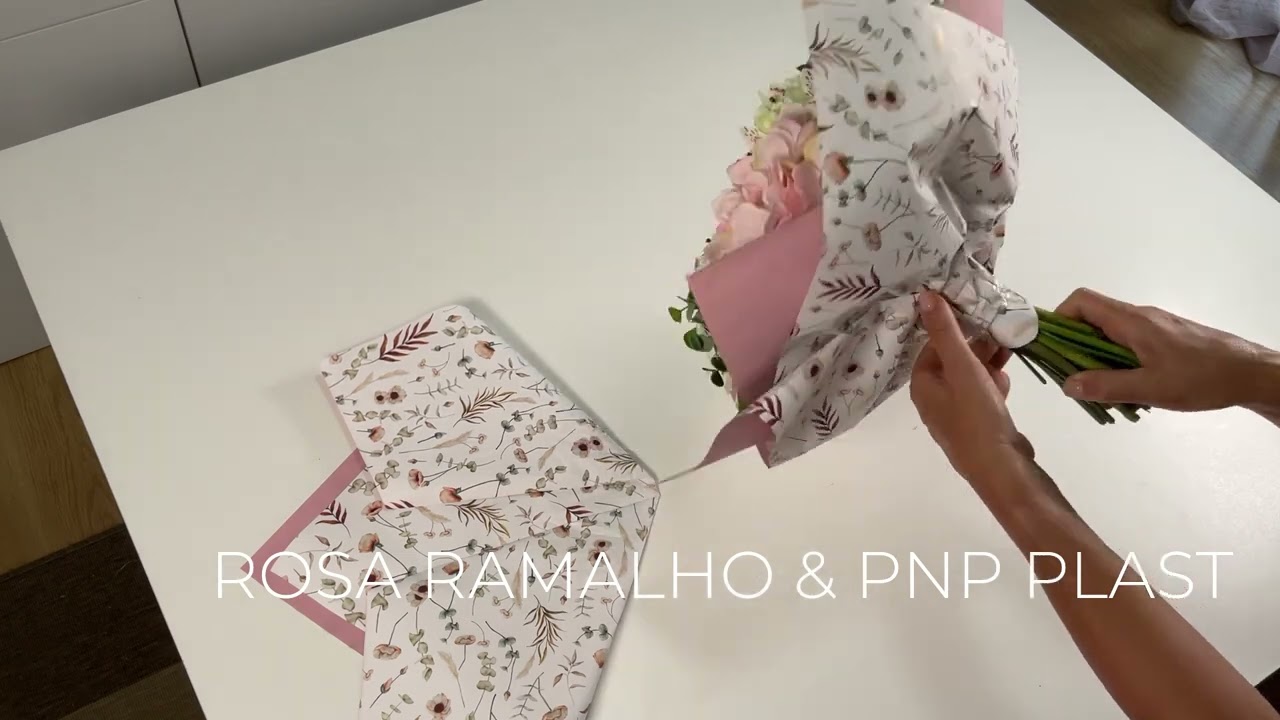 How to wrap a bouquet with 3 sheets 50x50cm 