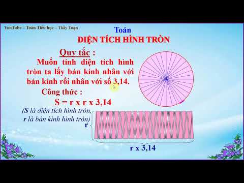 Video TOÁN LỚP 5 - Diện tích hình tròn (Trang 99 & 100) - youtube
