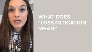 What does 'loss mitigation' mean?