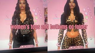 UPDATED SIMS 4 women's top and bottom cc folder