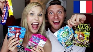 Finnish Girl & British Guy Try French Candy Cat Peterson & Dave Cad