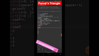 Pascal triangle program in python #pyhton #hackothon #hackerrank #new #comptitiveprogramming