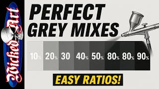 Master Grey Tones for Airbrushing | Step-By-Step Mixing Ratios, Value Control & Neutral Grey Guide