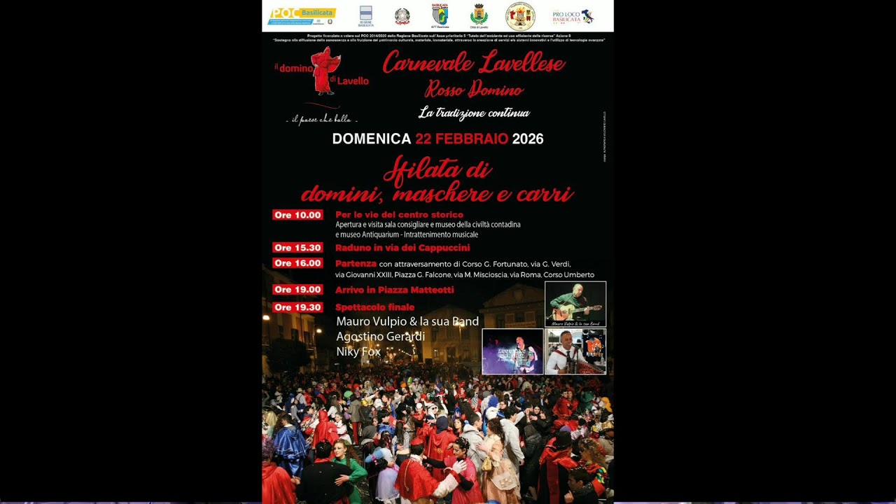 📺 Diretta da Lavello. 🥳 Spettacolo finale Carnevale Lavellese