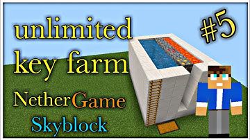 how to make unlimited key farm in NetherGames Skyblock #5 Minecraft