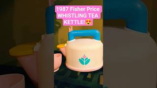 It actually whistles! #nostalgia #asmr #asmrtoys #fisherprice #kettle #80stoys #90stoys #shorts