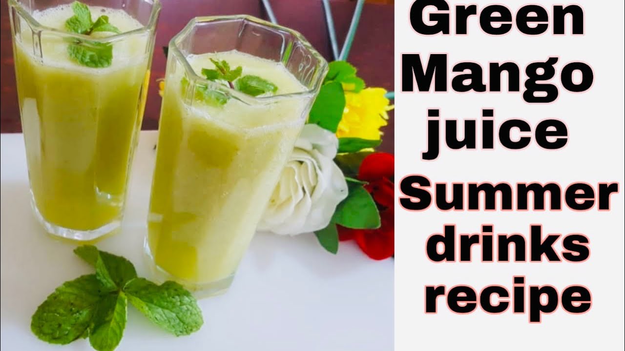 How To Make Green mango juice Summer drinks recipe Khatta mitha mango