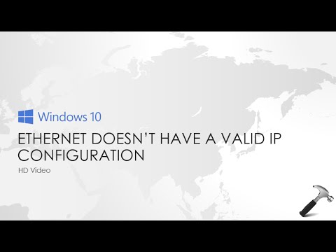 ethernet doesnt have a valid ip configuration hatası windows 10