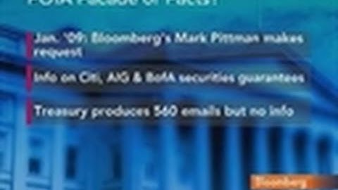 Treasury Shields Citigroup as FOIA Made Meaningless: Video