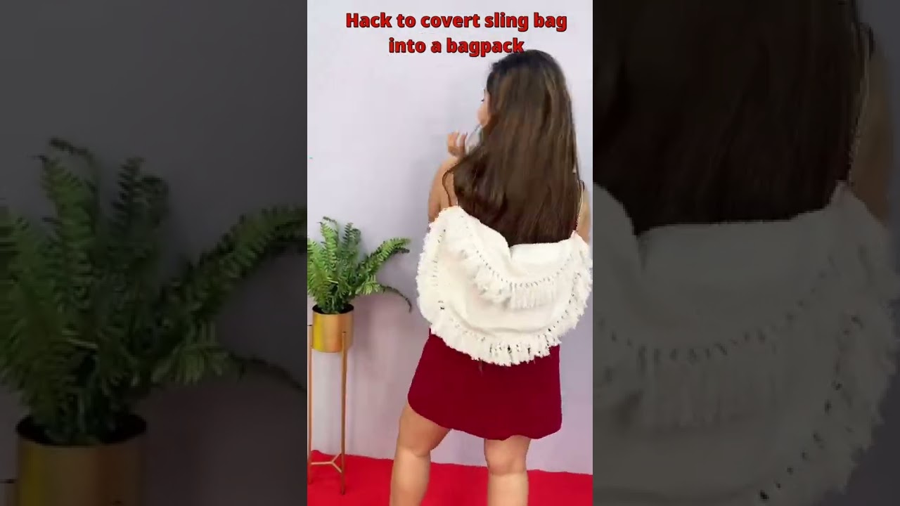 Hack to convert your sling bag into bagpack | bag hacks | uselful hack |