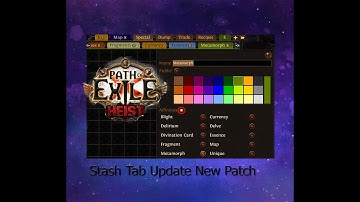 POE Heist Stash Tab Affinities & folders