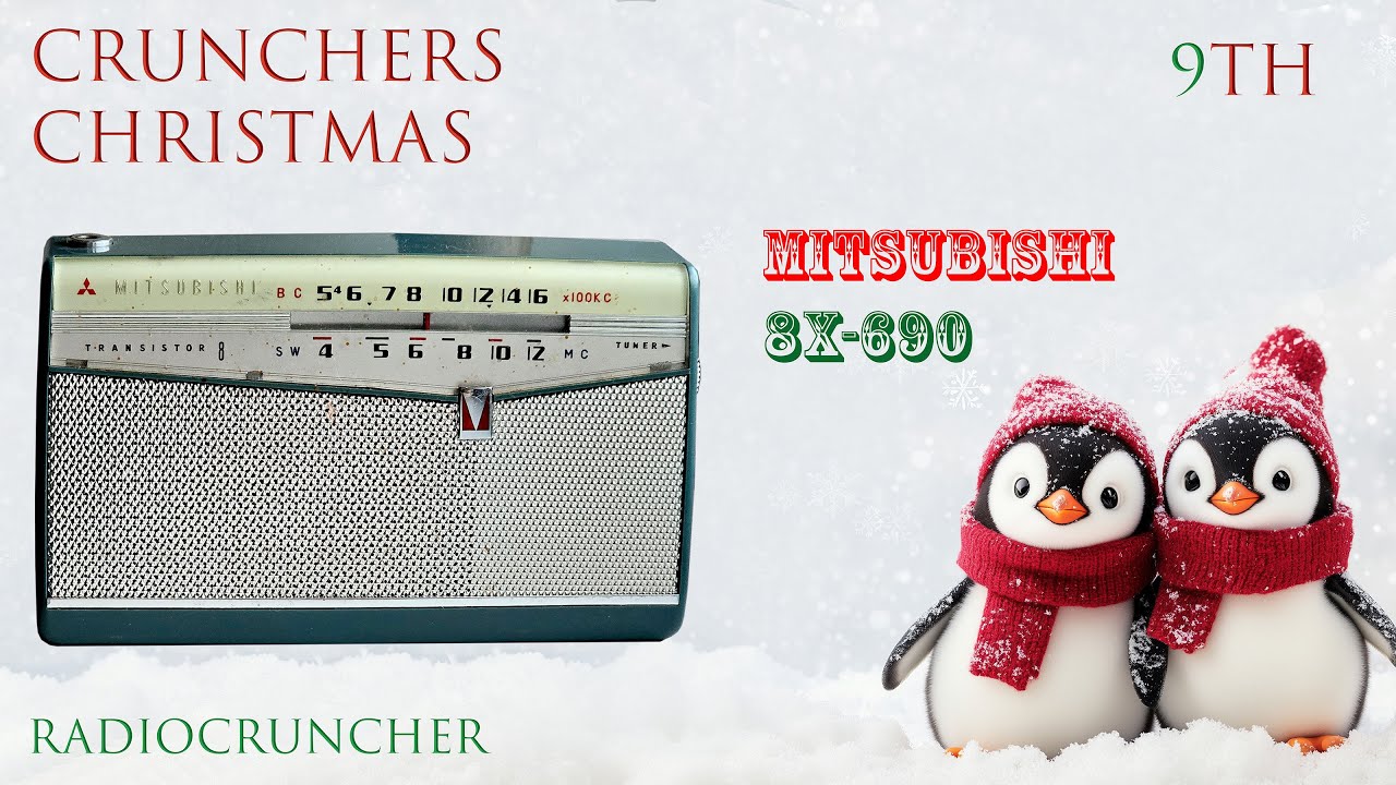 Mitsubishi 8X-690 アンティーク　ラジオ　レトロ Christmas LIVE: Mitsubishi 8X-690 transistor radio repair - YouTube