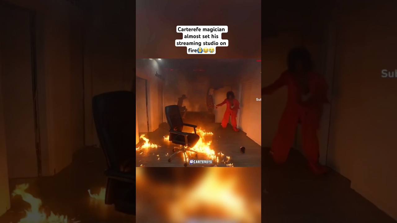 Фокусник из Картерефе чуть не поджег свою студию для стриминга🙆‍♂️😂😭 