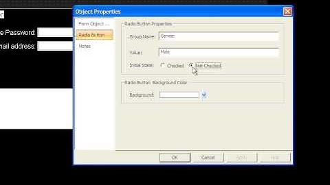 WebstudioTV: Forms Tab - Radio Buttons Group
