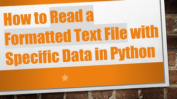 How to Read a Formatted Text File with Specific Data in Python