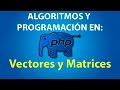 Vectores y Matrices en PHP