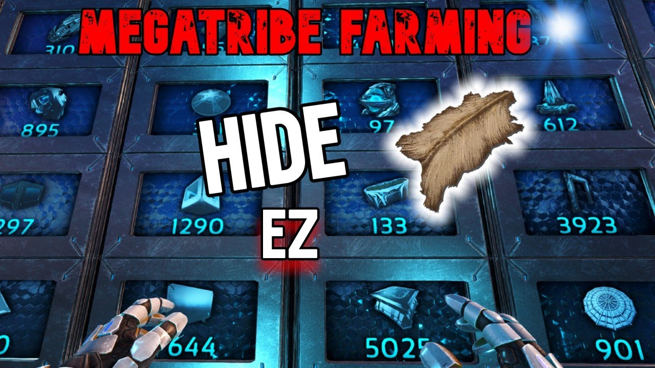 MegaTribe Life #4 - Hide Farming... First Method Mision | UNLUCKY | Ark Official PvP  🍭