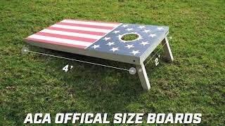 State or American Flag Cornhole Set is a perfect addition to your lawn game collection