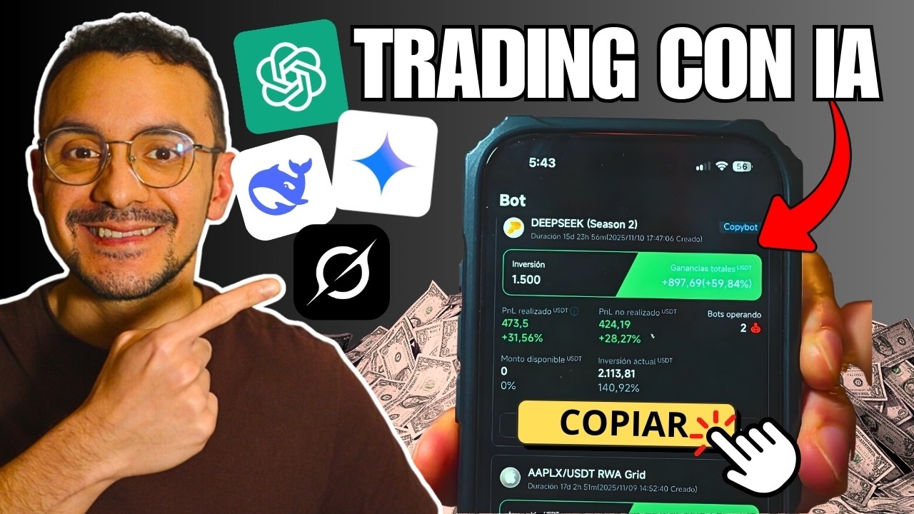 Trading con IA 🤖 Como gane 900$ en 2 dias copiando a ChatGPT, DeepSeek, Gemini y mas