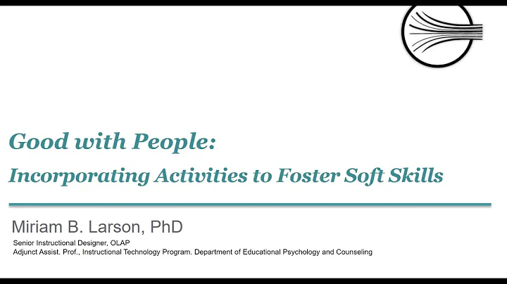 Miriam Larson on Incorporating Activities to Foste...