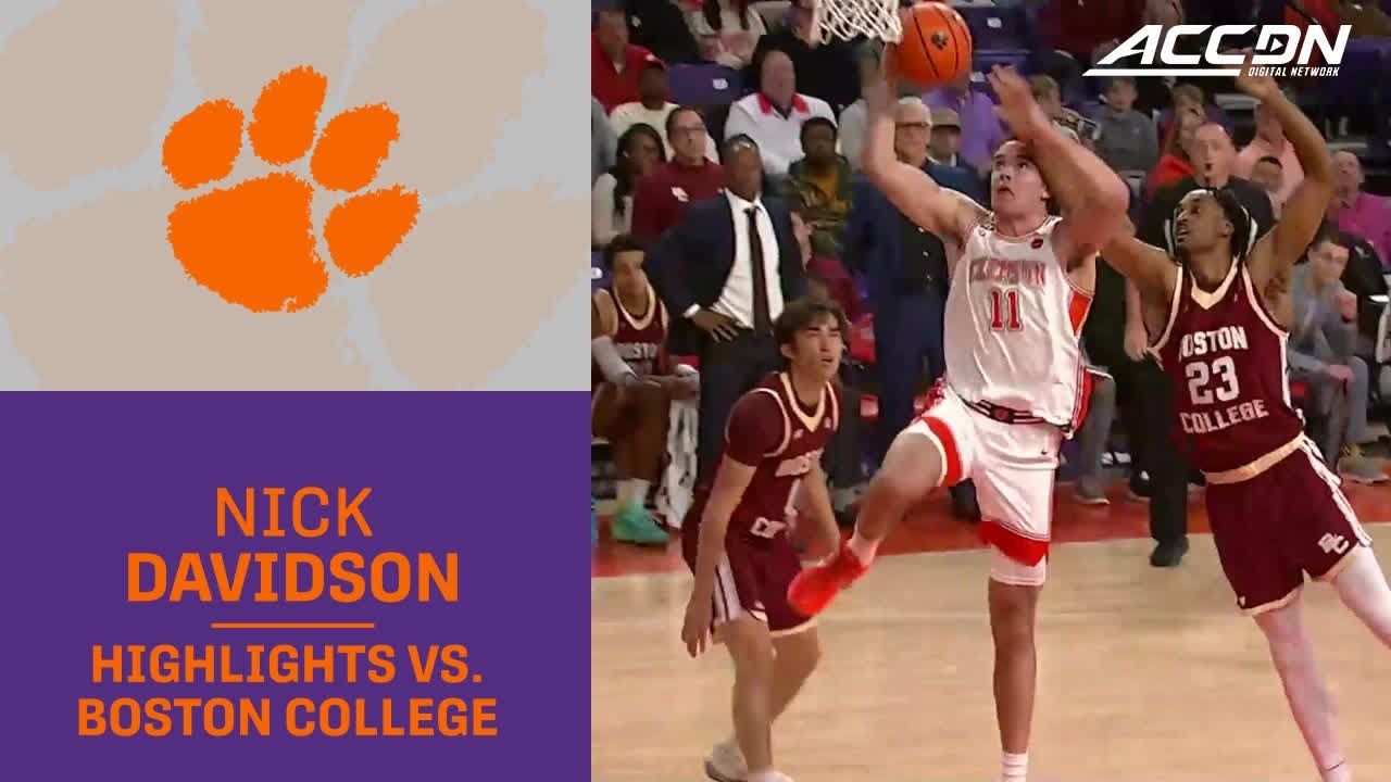 Clemson's Nick Davidson Shows Up & Shows Out In Win Over Boston College