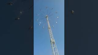 Newcastle hoppings funfair 2019 Darren Matthew sky SWing off ride pov
