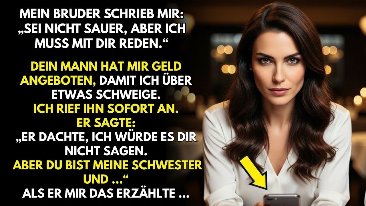 Mein Bruder Schrieb: „Dein Mann Bot Mir Geld Zum Schweigen.“ Als Er Es Sagte…