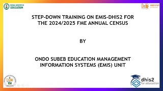 DHIS2 TRAINING  PART 1 - DATA ENTRY SECTION