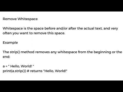 Remove Whitespace