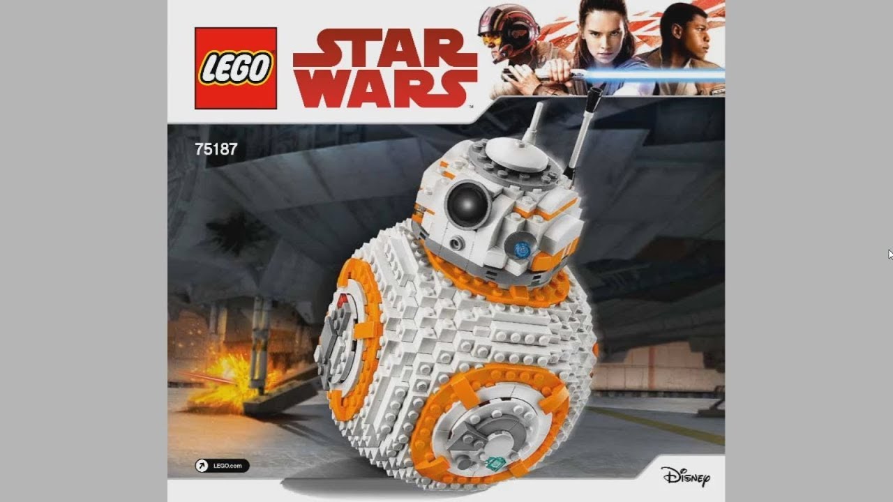 2017 LEGO Star Wars 75187 BB-8 - instruction timelapse
