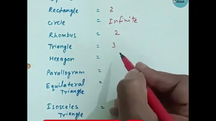 Shapes and number of lines of symmetry | #shortvideo | #shorts | #shortvideo