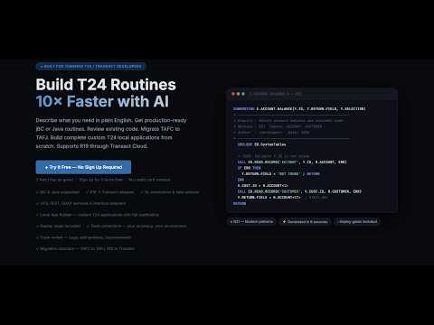 Migration Assistant | TAFC to TAFJ, R19 to R21, jBC to Java