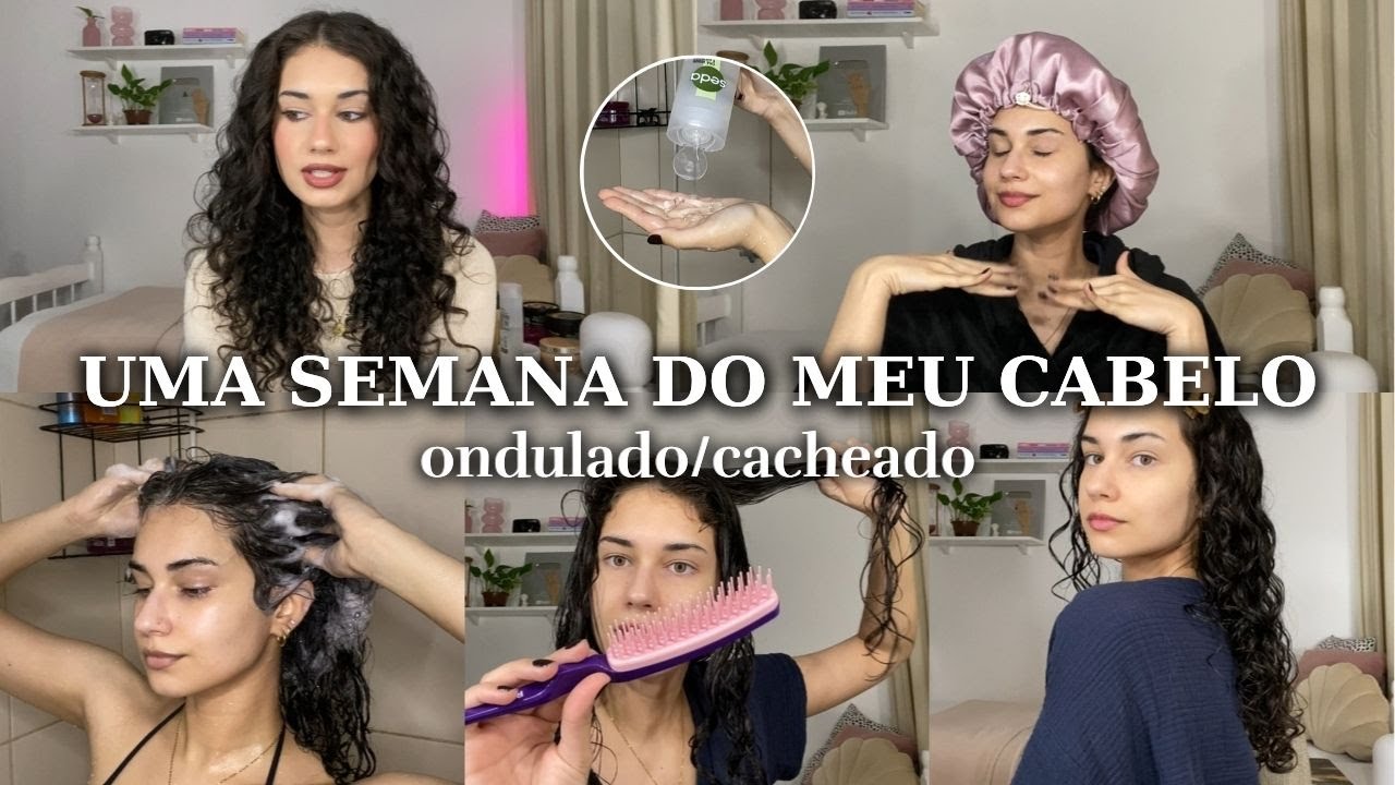 Uma semana do meu cabelo ondulado/cacheado || Rotina, cuidados, day after, finalização e mais