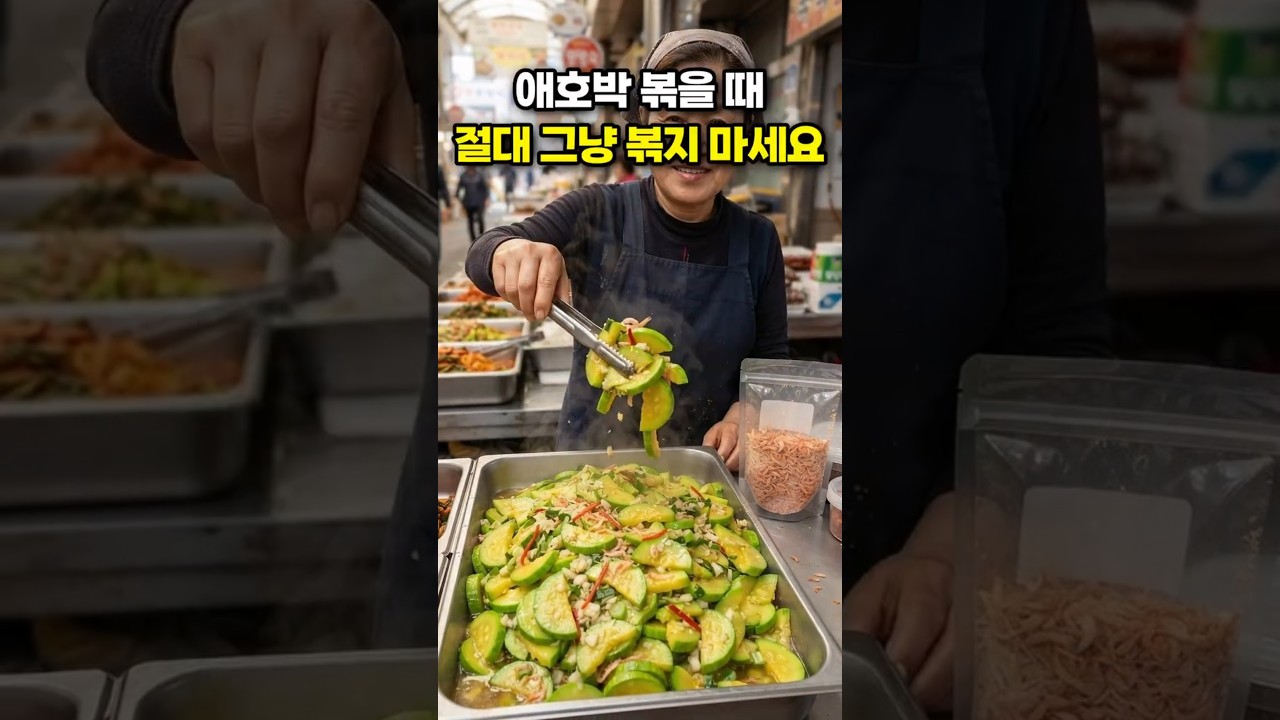 애호박볶음 새우젓 넣고 그냥 볶지 마세요 🥒 반찬가게 사장님은 이거 하나로 끝냅니다 레시피 숏폼 썸네일