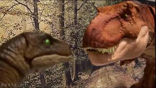 T-Rex Vs The Velociraptors- in  'RAPTOR ATTACK'- Stop Motion Movie