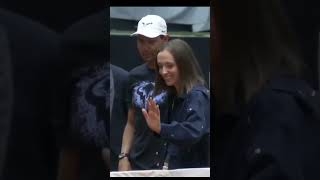 😊 Swiatek &amp; Nadal Share Beautiful Smiles in Madrid | Pure Tennis Joy ❤️🎾 #tennis #shorts