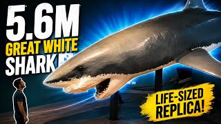 Large 5.6m (18 feet) Long Great White Shark Life-sized Replica Called Shakka.