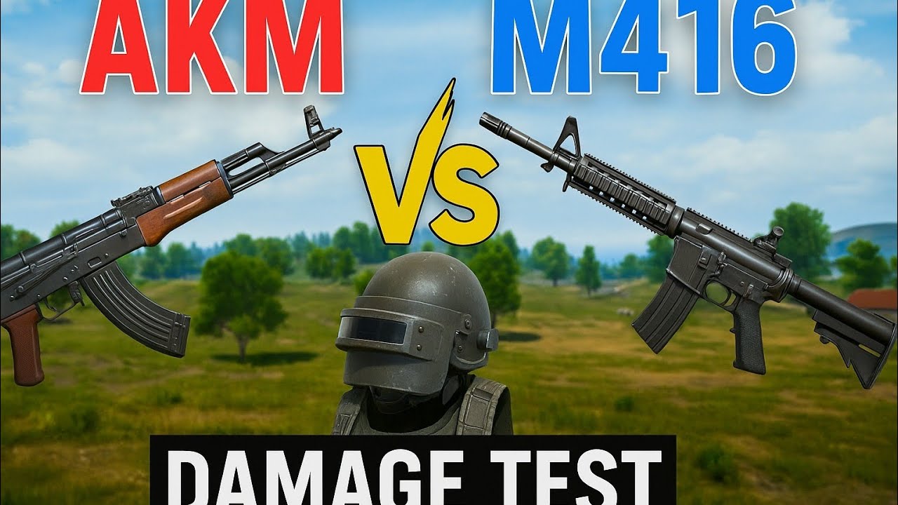AKM vs M416 | Headshot & Body Shot Comparison | Damage Test | PUBG Mobile