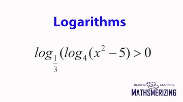 Logarithmic inequalities (constant base) Solved example 2 : log1/3(log4(x^2-5) greater than 0