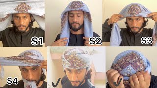 How to tie Omani (Turban) part 4 | SheMagh style oman | Majid shah