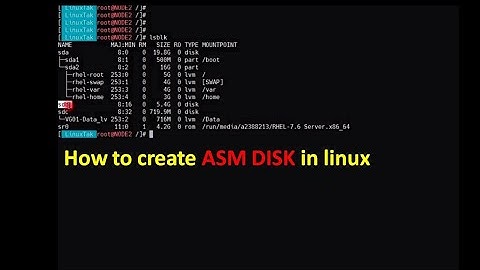 How to create ASM disk in Linux || RHEL