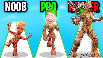 NOOB vs PRO vs HACKER In TREE RUNNER!? (ALL LEVELS!)