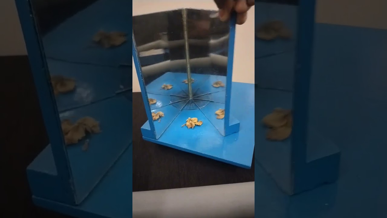 Multiple Images formed when two plane mirrors are kept at different angles 