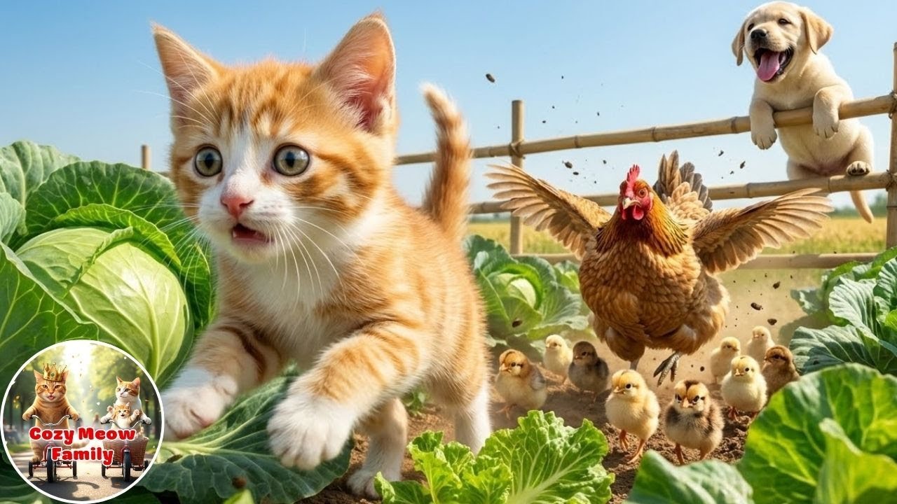 Cozy Meow Family – Kitten’s Unforgettable Summer with Ben the Dog | Cats & Cute Cat Videos