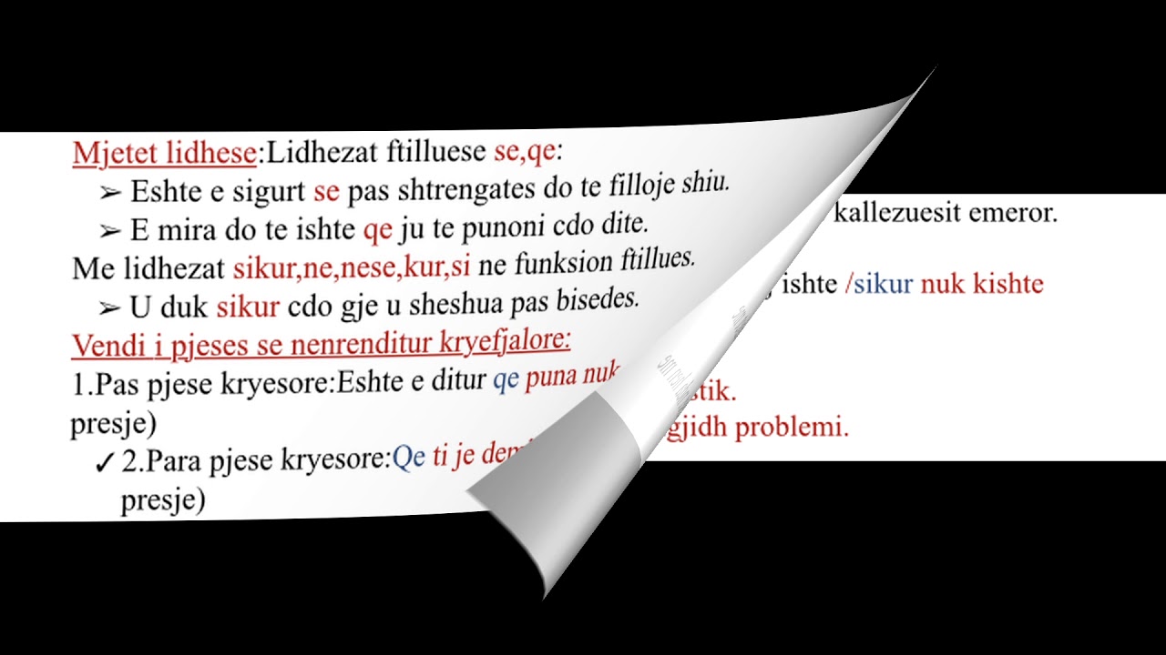 Fjalia Ftilluese Klasa VIII